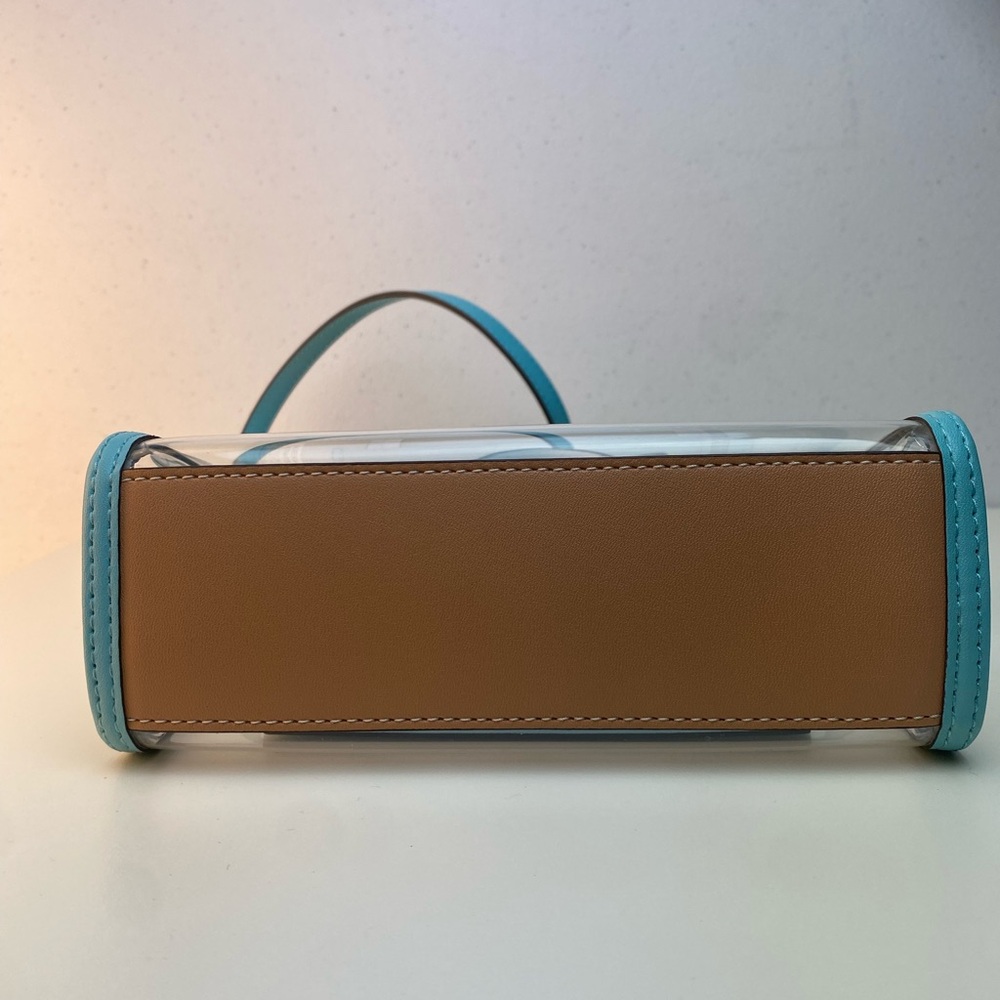 Tory Burch Transparent Blue and Yellow Tote - Picture 3 of 4